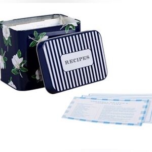 Draper James Recipe Box with Dividers and Blank Cards